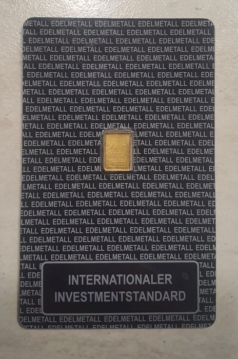 Lingou aur 1 gram, 24 K, certificat