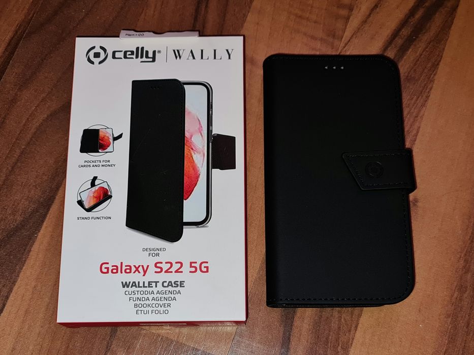 Husa flip magnetica originala Celly Wallet Case Samsung Galaxy S22 5G