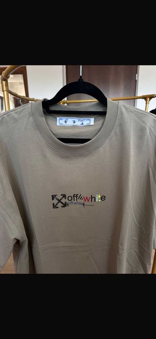 OFF WHITE Tricou Off White Maro BROWN L