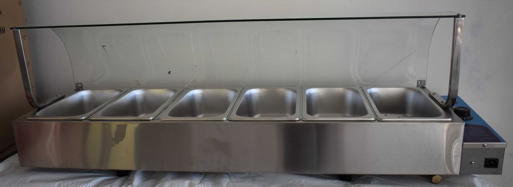 Vitrina electrica mentinere la cald Bain Marie 1.2M 6 GN 1/3 10cm
