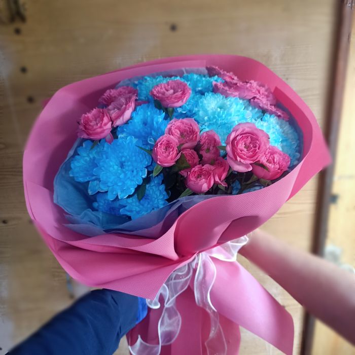 Роза,хризантема цветы букет