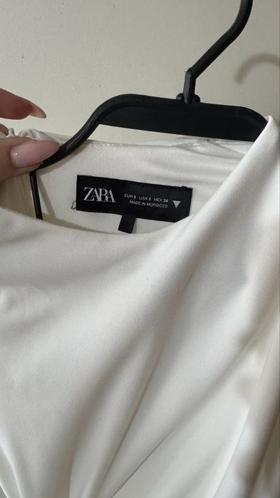 Midi елегантна бяла рокля