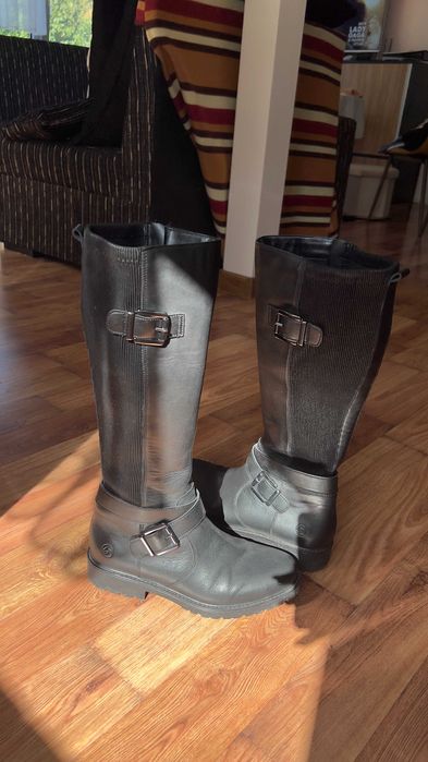 кожени ботуши Remonte, еластична горна част