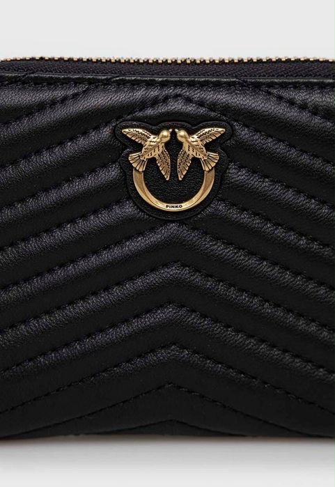 Портфейл Pinko Бял/Черен