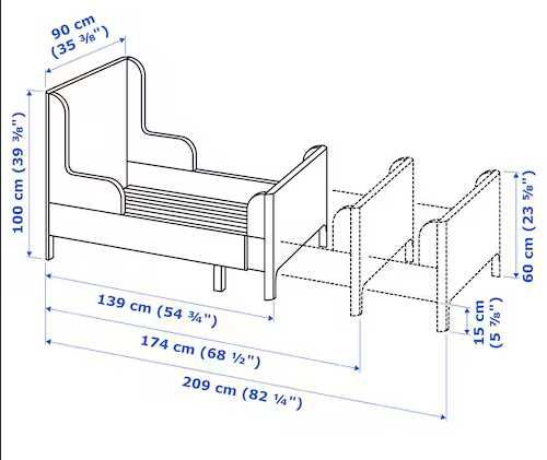 Pat extensibil, roz deschis, 80x200 cm + SALTEA model BUSUNGE IKEA TOP
