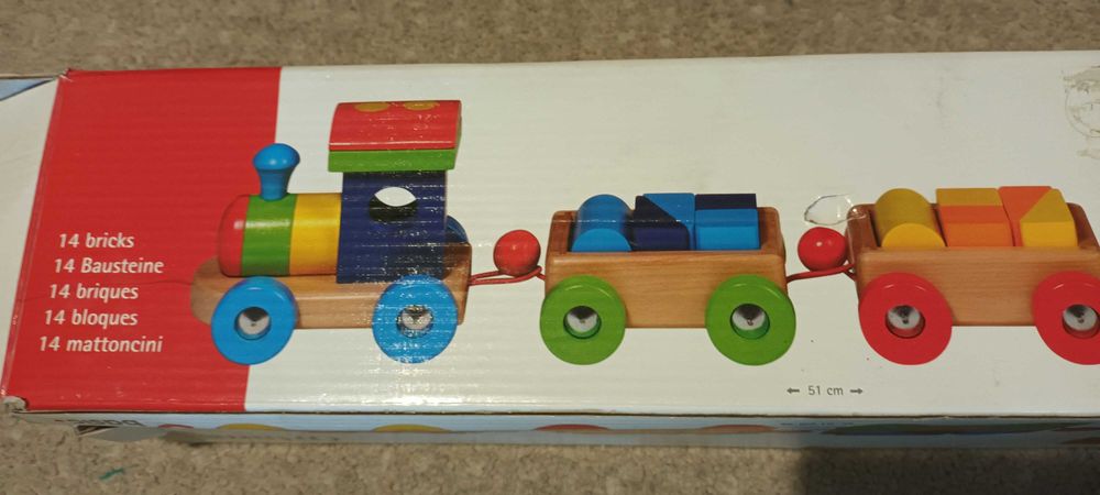 Дървено детско влакче Goki, деца над 2 години