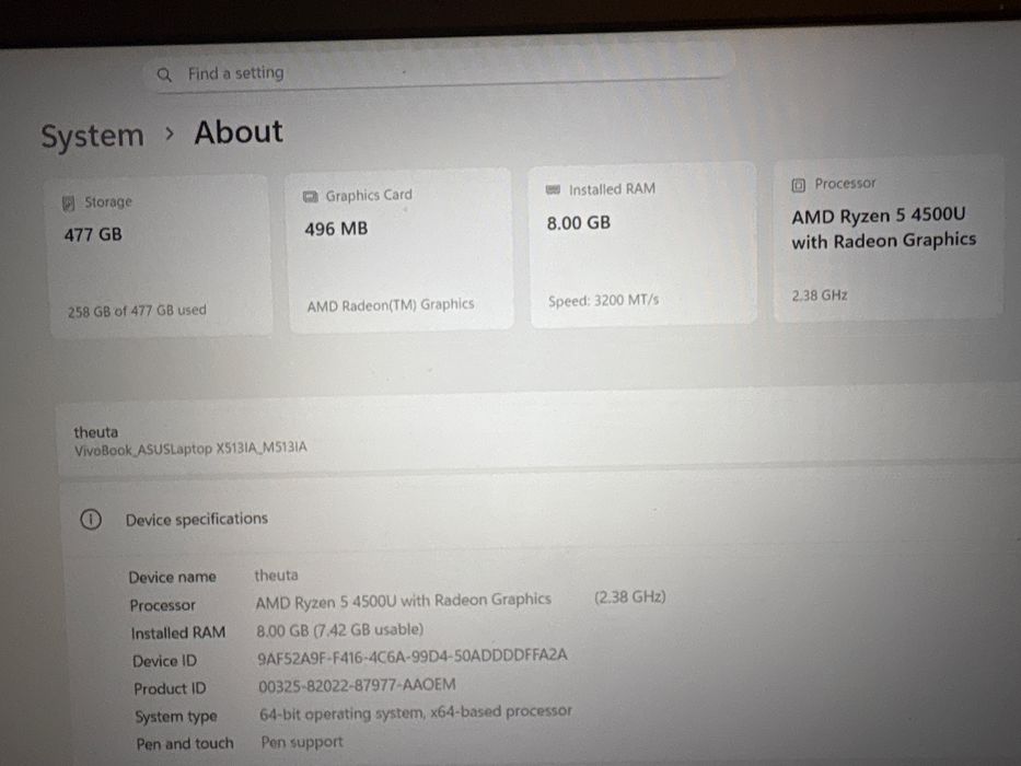 Asus Vivobook Laptop