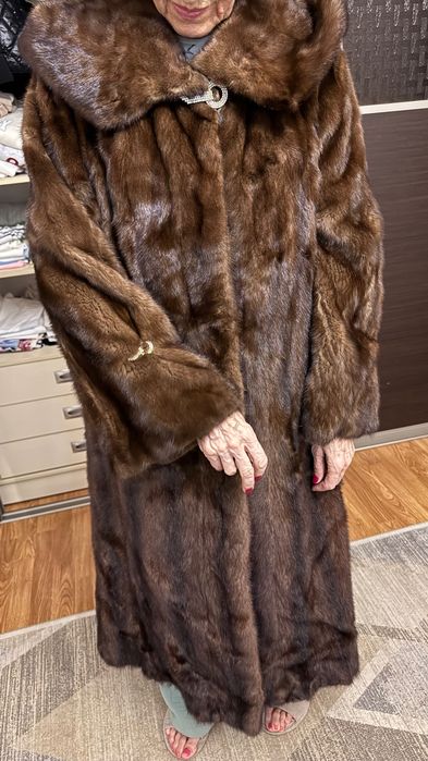 Шуба норковая длинная