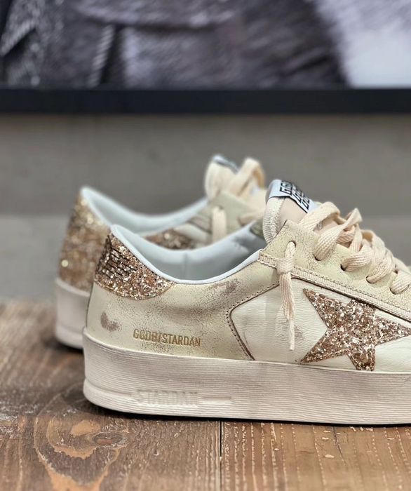 Golden Goose Stardan Brown Glitter