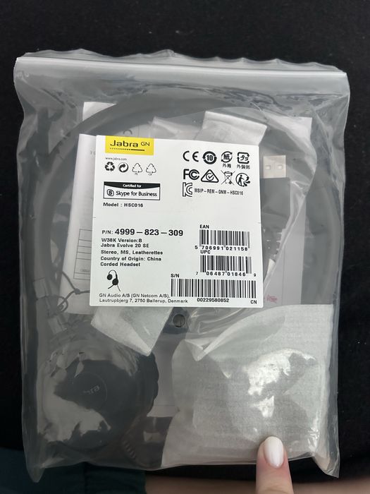 Casti cu microfon Jabra EVOLVE 20 MS Stereo, Certificate Microsoft