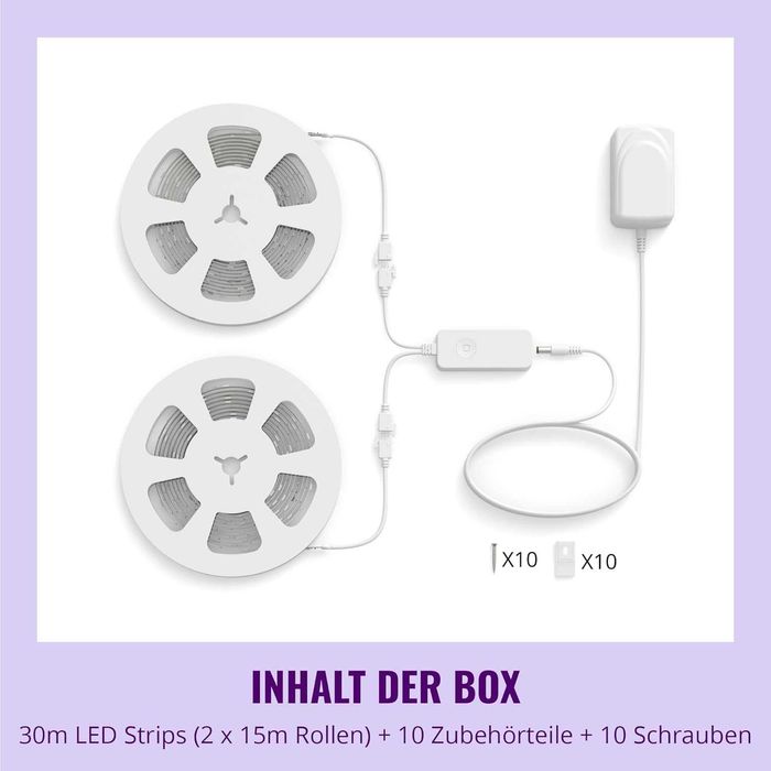 WiZ RGB LED лента 30M WiFi управление персонализируема 16 мил цвята