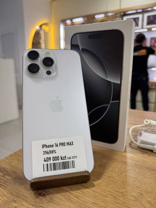 iPhone 16 ProMax•256GB/88%White Айфон 16 ПроМакс•256ГБ/88%Белый