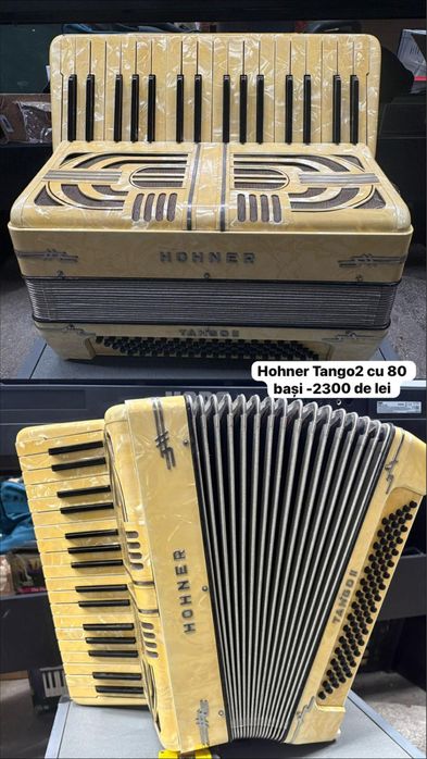 Acordeon Hohner Tango 2 cu 80 de basi potcoava clapa scurta