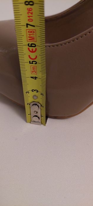 Pantofi crem new look eleganti platforma marimea 38 24 cm