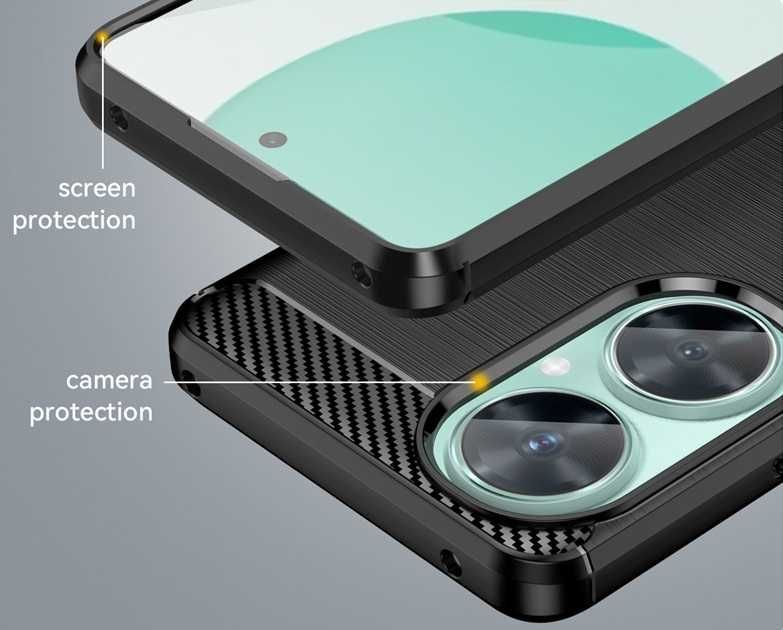 Huawei Nova 10 SE / Nova 11i - Удароустойчив Кейс Гръб CARBON