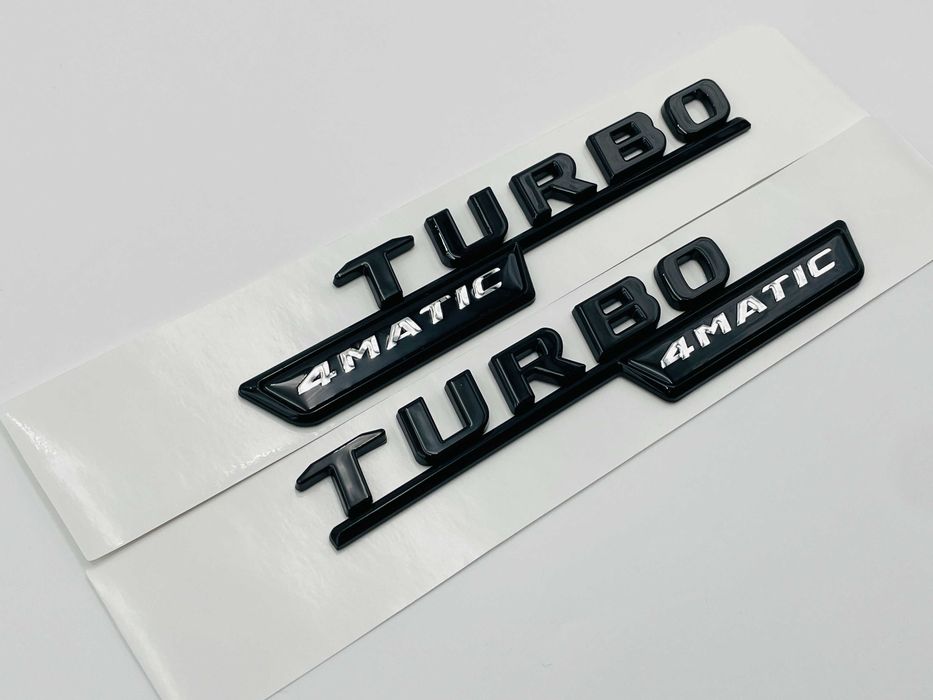 Embleme Compatibile Mercedes turbo 4matic negru