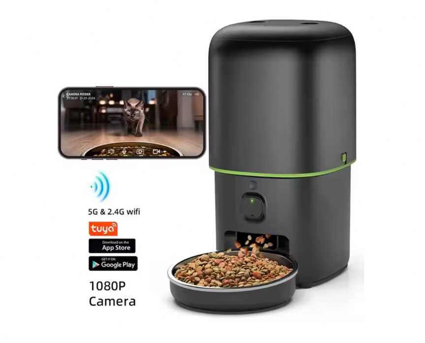 Hranitor Automat ValpaSmart 4L – WiFi + Cameră Dublă Full HD