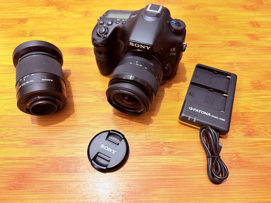 Sony A77 Mark II , stare excelenta, kit cu 2 obiective