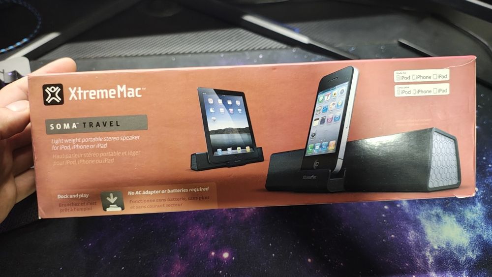 Boxă  XtremeMac SOMA Travel Dock iPhone 4 3GS iPod iPad 30 pin(Retro)