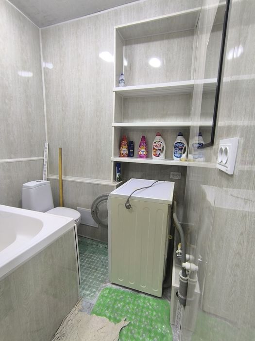 Аренда . 1 ком Студия. Сергели 2. 3/4 с обстановкой. Ремонт 18 м². 300