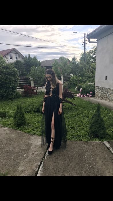Rochie neagra facuta la comanda