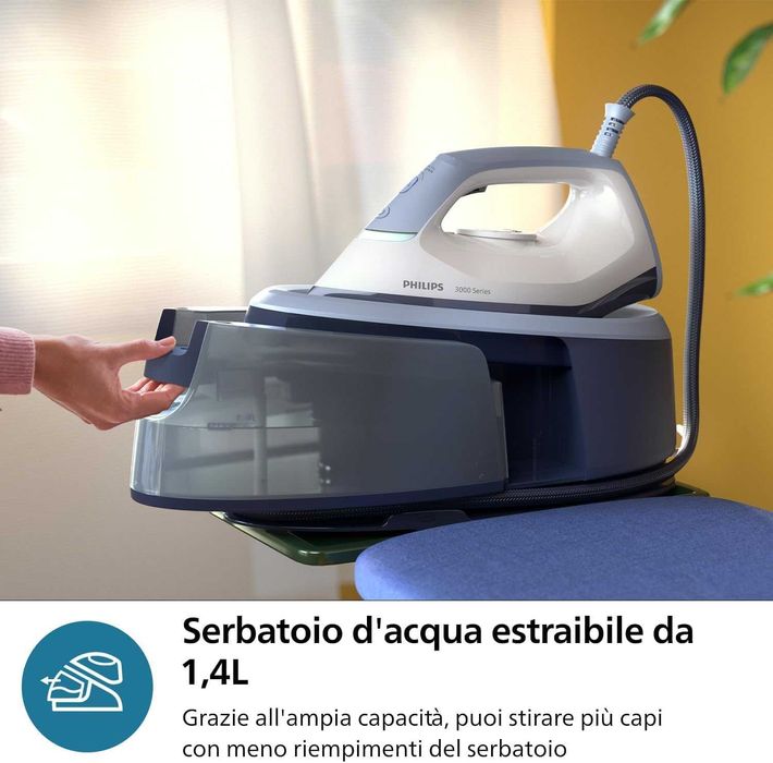 Парогенератор Philips 3000 Series, 2400W, 350г парен удар, бърза/мощна