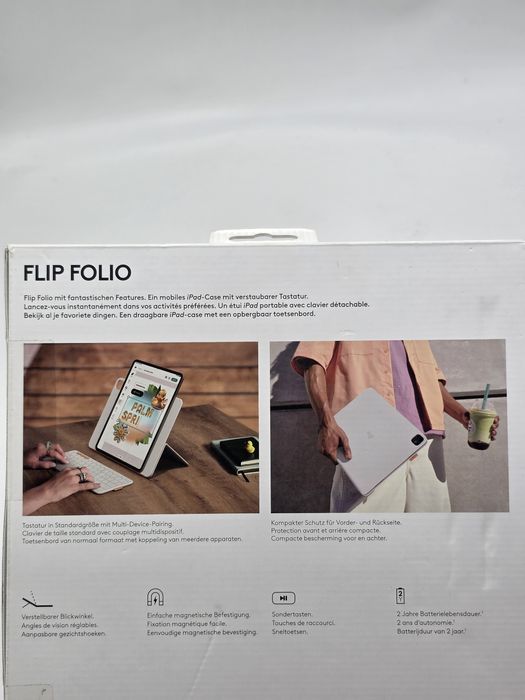 Husa cu tastatura Logitech Flip Folio pentru iPad Pro & Air 13", Grafi