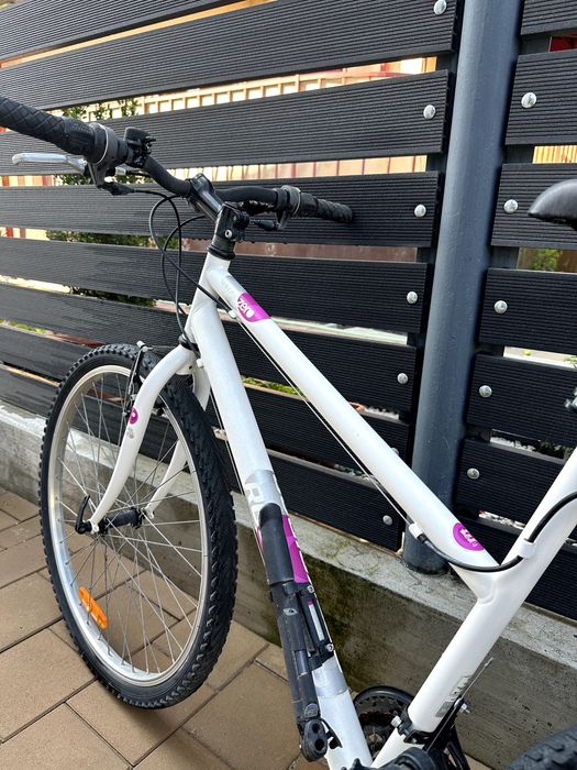 Bicicletă ROCKRIDER Five Zero Alb/Mov