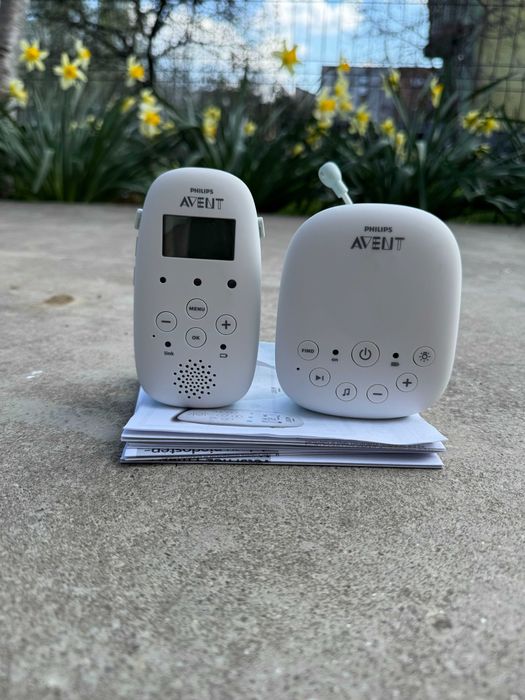 Monitor Audio cu sistem DECT de monitorizare copii Philips Avent SCD711/52, funcție Talkback, senzor de temperatură, lumină veghe și cântece leagăn