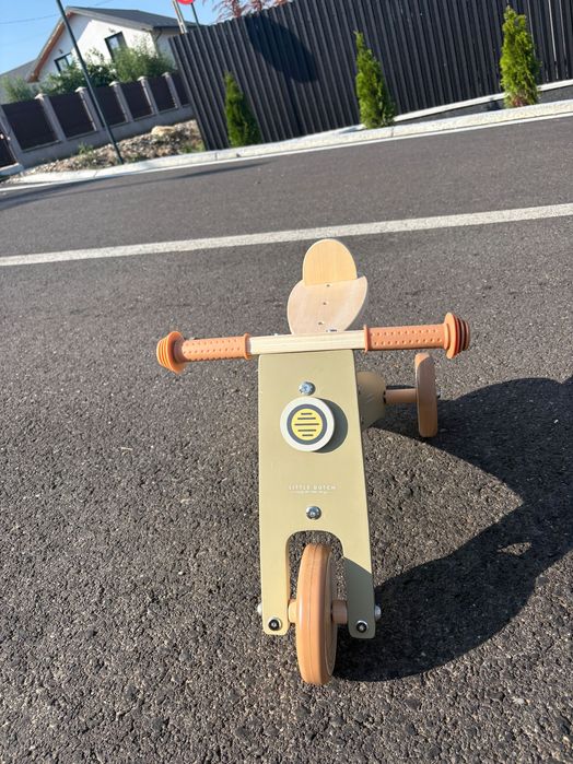 Tricicletă din lemn FSC Olive Little Dutch