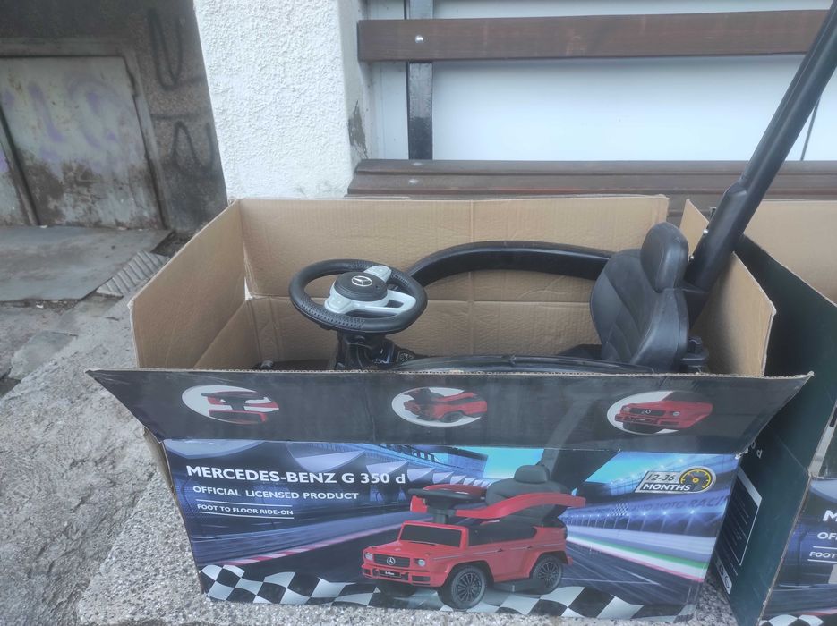 Кола за яздене и бутане Джип Мерцедес G-360 Foot to floor Ride-on