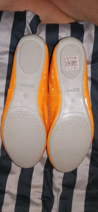 Esprit Balerini mocasini dama orange lac marimea 38