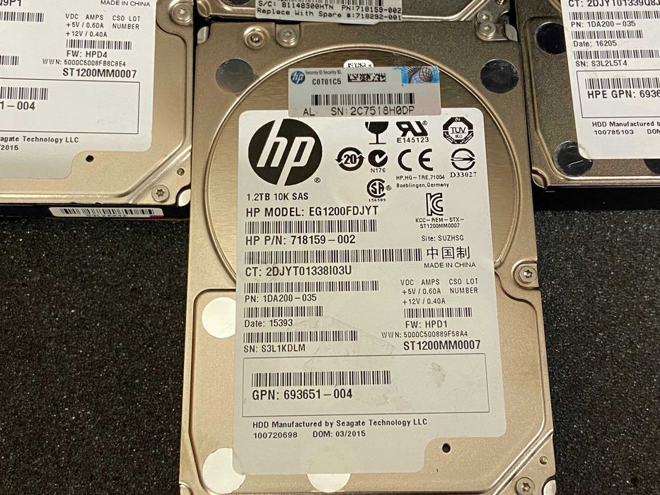 4x HP 1.2TB 10K SAS 2.5" 6Gb/s Enterprise HDD хард диск