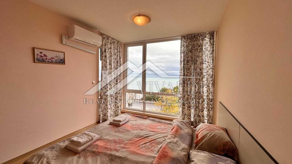 Двустаен  с морска панорама, на 5 мин до плажа Кабакум, Варна