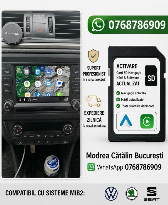 Activare CarPlay, Android Auto și MirrorLink | Golf 7 Passat B8 Tiguan