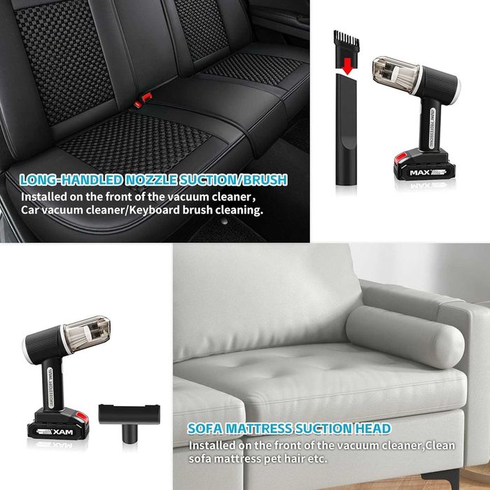 Многофункционална безжична прахосмукачка с въздушен компресор 2в1 А252