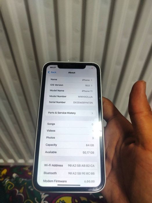 iphone 17 promax korps taqilgan iphone 11 64gb