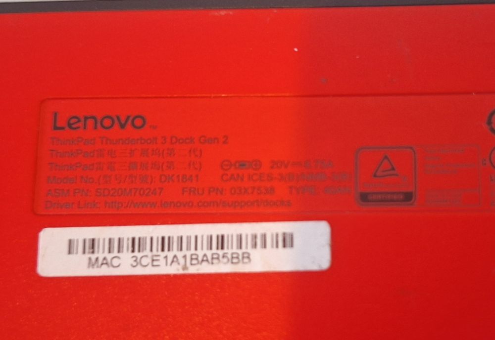 ThinkPad Thunderbolt 3 Workstation Dock Gen 2