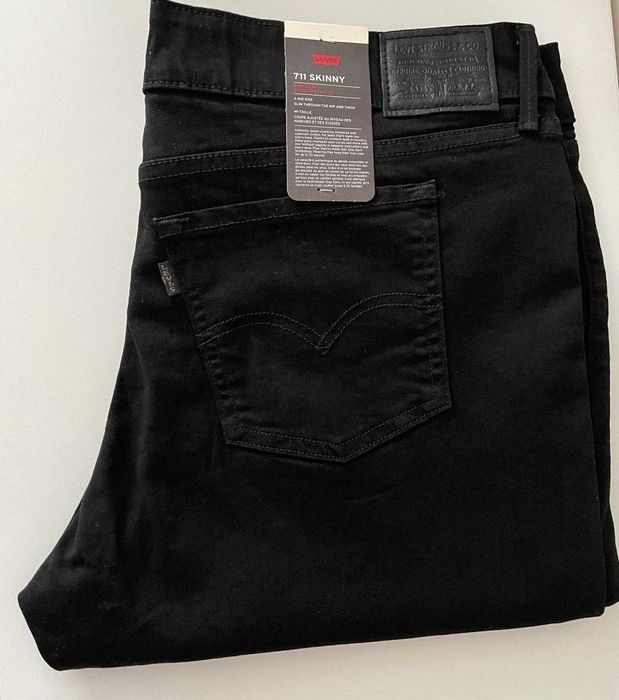 Blugi dama Levis 711, skinny, negru, 34/32