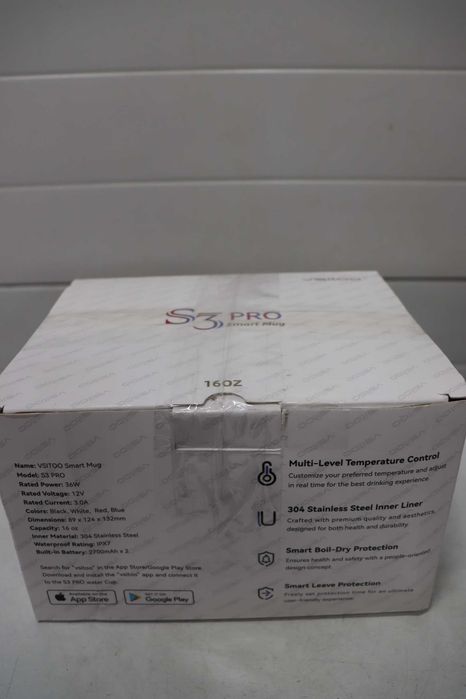 Умна чаша за кафе vsitoo, S3 PRO (черна), UK ЩЕПСЕЛ!