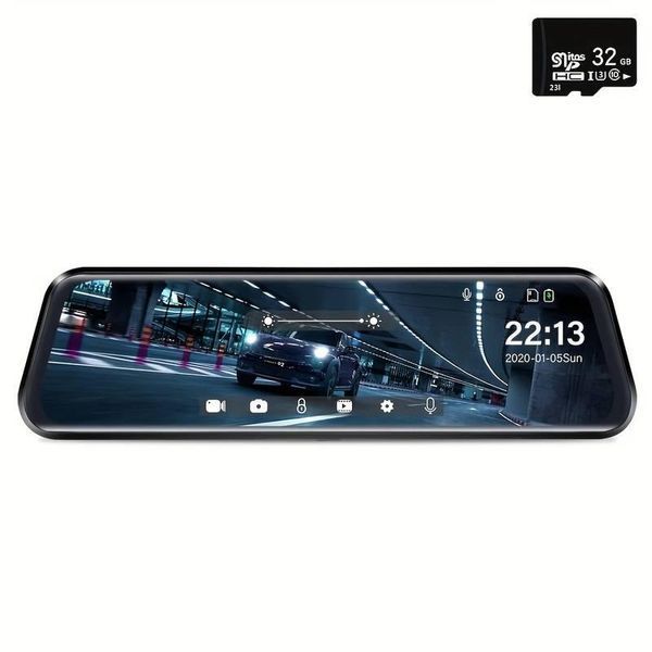 Видеорегистратор DVR 1080 FULL HD 9,66 inhc Touch screen Огледало с дв