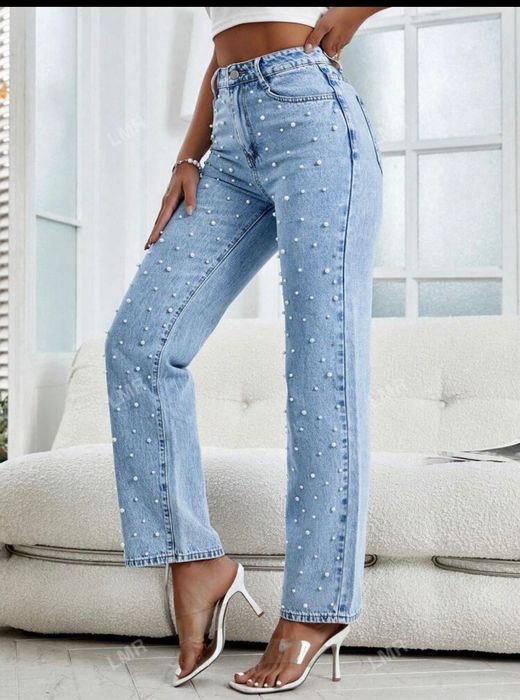 Дънки с перли,  S р-р