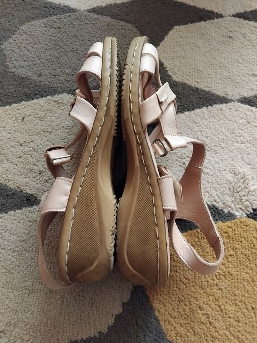 Sandale piele culoare roz pal