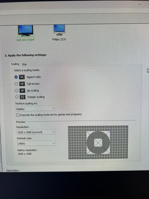 Monitor Gaming Alienware 27' inch 240hz 1080p