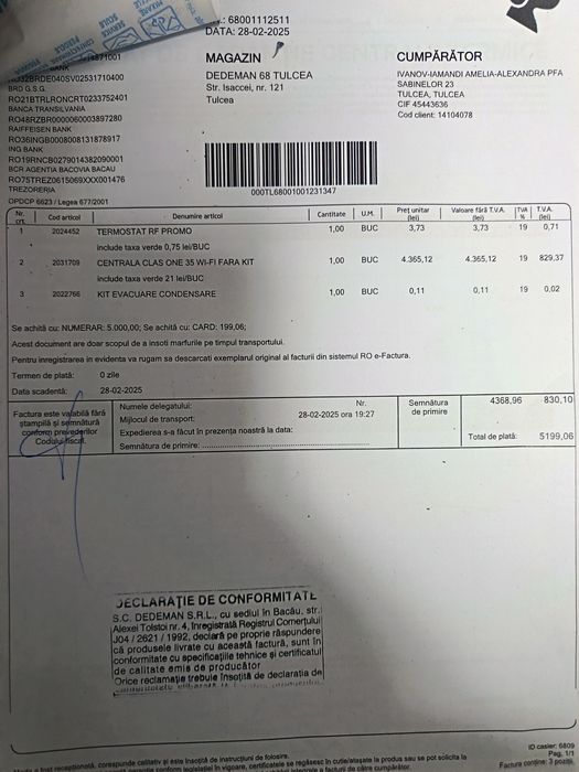 Centrala termica pe gaz in condensare, Ariston Clas One 35, Wi-Fi,