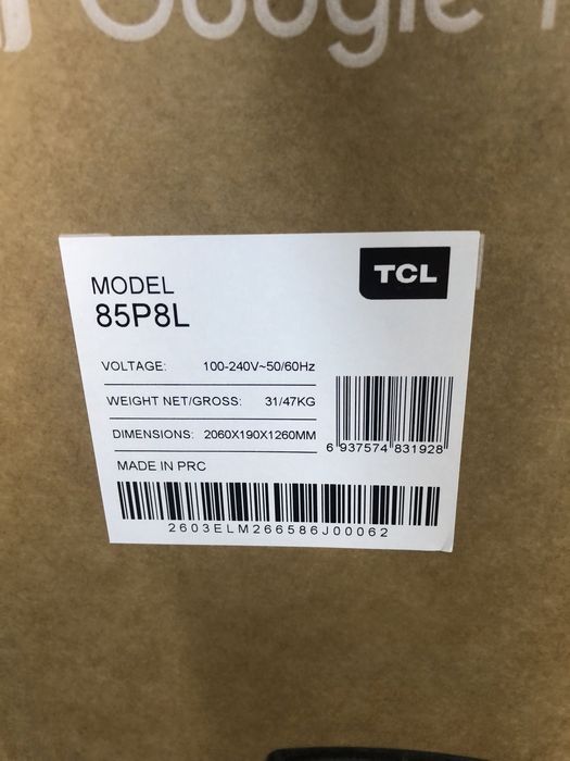 Телевизор/Televizor TCL 32/43/50/55/65/75/85/98/100 Тв/Tv