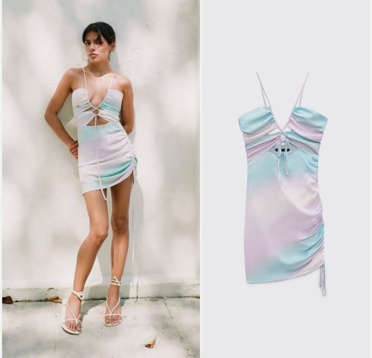 Сатенена рокля на Zara