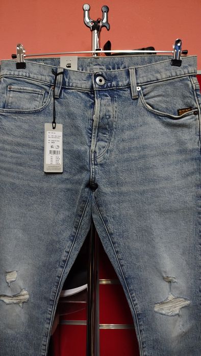 Оригинални дънки G-Star Raw 3301 W33 , W34 , W36 Slim нови мъжки светли
