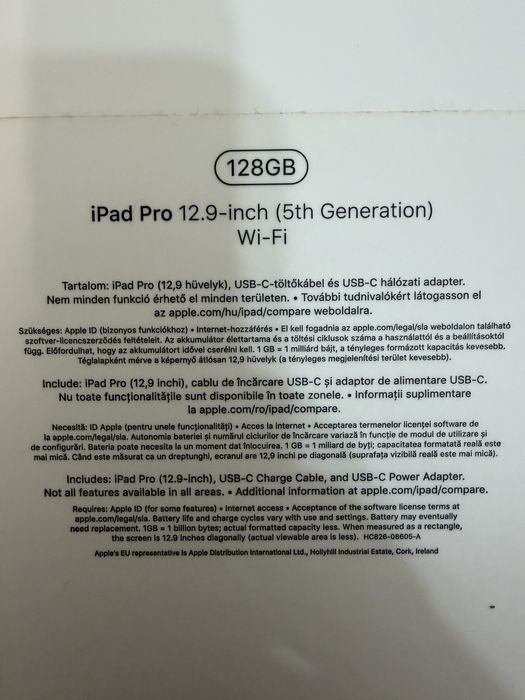 Ipad Pro 12.9” 5th GEN 2022 WiFi 128GB Space Grey