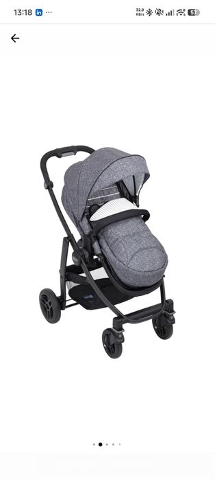 Количка 3в1 Graco Evo Suits Me, Сива с 3 коша и дъждобран